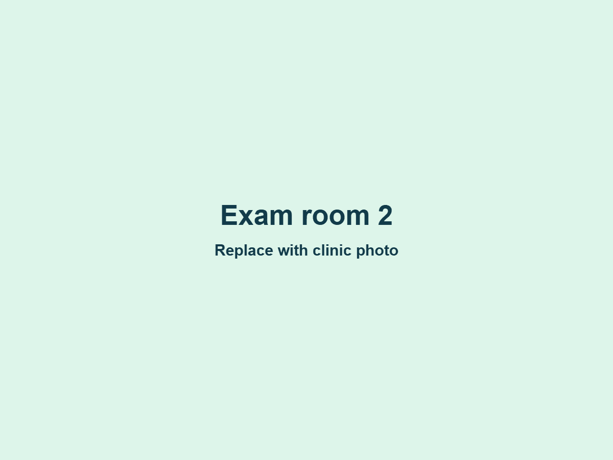 Exam room 2, with floor mats